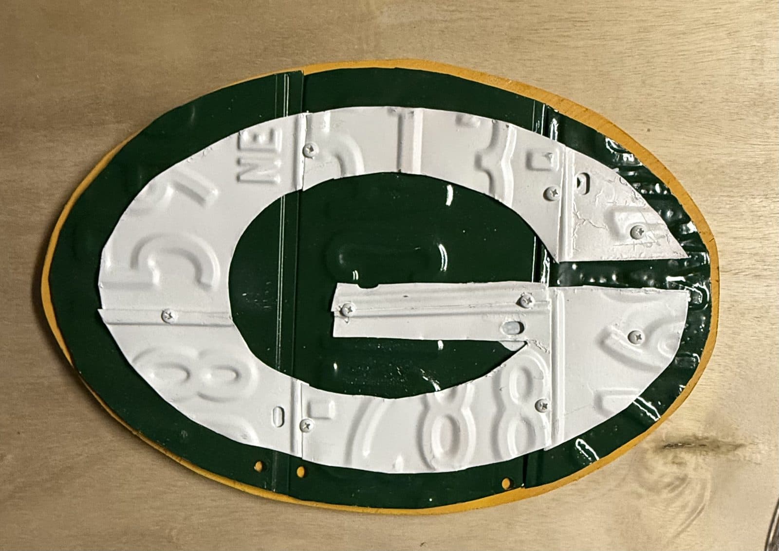 Green Bay Packers license plate art β in stock