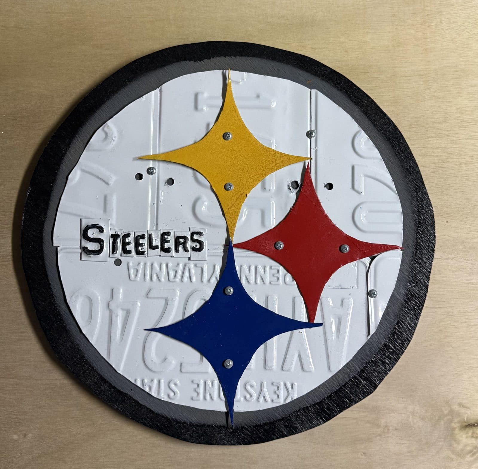 Pittsburgh Steelers license plate art β in stock