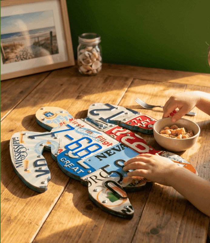 Turtle plate in hands